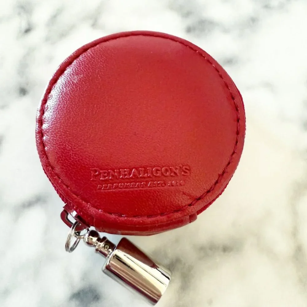 Penhaligon's Of London Red Leather Coin Purse Key Chain - Picture 4 of 4